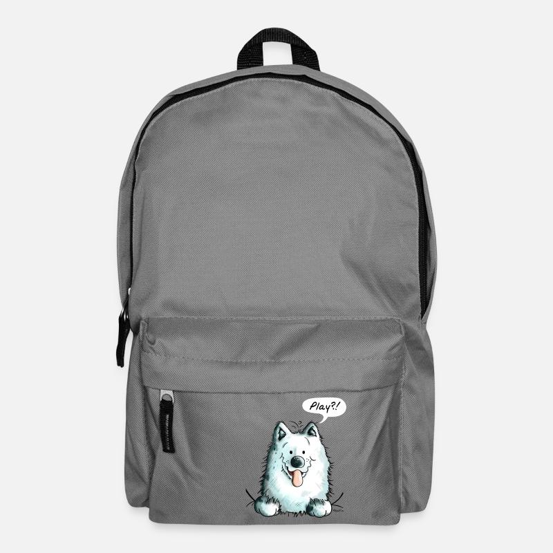 Samojede Play - Samojeden - Sabaka - Sobaka - Hund - Rucksack - Mittelgrau