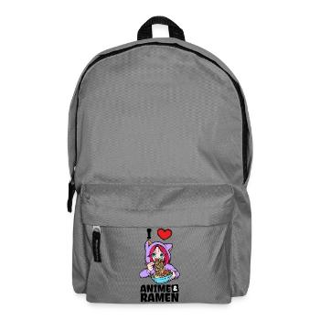 I Love Anime Ramen Heart Manga Japan Animation - Backpack - elephant grey - Front