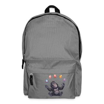 Jongleur de gorille de Pâques avec des œufs - Sac à dos - gris éléphant - Devant