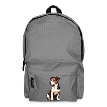Jack Russell Terrier - Rucksack - Mittelgrau - Vorne