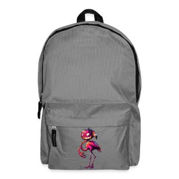 Halloween flamant rose dessin animé citrouille monstre fusion - Sac à dos - gris éléphant - Devant
