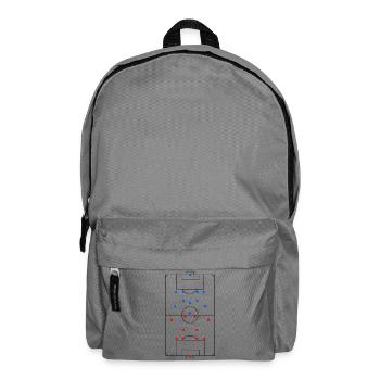 Tactiques de terrain de football de conception unisexe - Sac à dos - gris éléphant - Devant