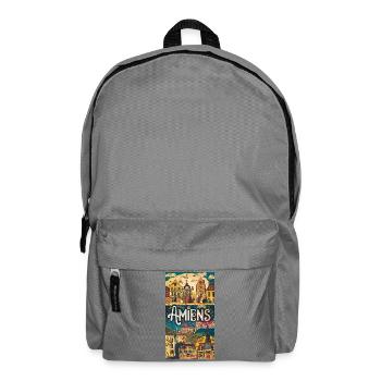 Amiens Cityscape Whimsy France City - Backpack - elephant grey - Front