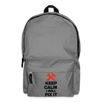 KEEP CALM, I WILL FIX IT! HANDWERKER GESCHENK PAPA - Rucksack - Mittelgrau - Vorne
