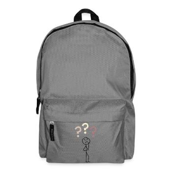 Trois points d’interrogation – Un design mystérieux minimal - Sac à dos - gris éléphant - Devant