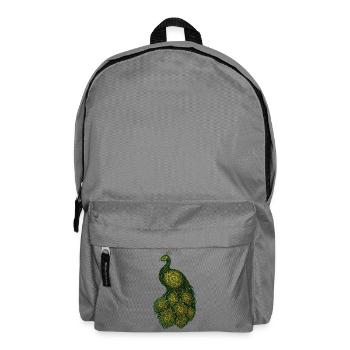 Royal Peacock Ornamental Mandala - Backpack - elephant grey - Front