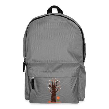 Whimsical Blossom Tree with Bird - Backpack - elephant grey - Front