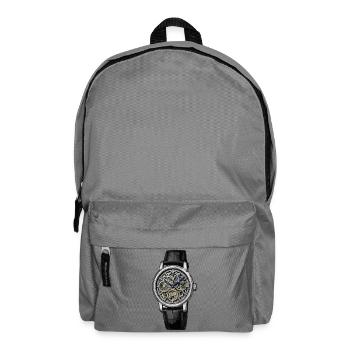 Montre squelette avec engrenages visibles - Sac à dos - gris éléphant - Devant