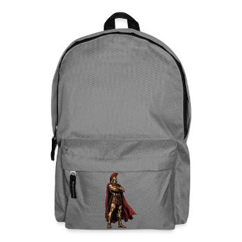 Chevalier spartiate à la veste rouge - Sac à dos - gris éléphant - Devant