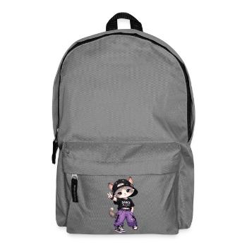 Chat Danseur Streetwear Violet - Sac à dos - gris éléphant - Devant