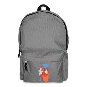 Fantôme d’Halloween Halloween Drapeau des États-Unis Fantôme d’Halloween - Sac à dos - gris éléphant - Devant