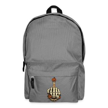 Halloween Kostüm Halloweenkostüm Party Skelett - Rucksack - Mittelgrau - Vorne
