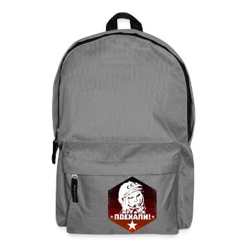 Juri Gagarin - Let's Go - Sowjet Vintage - Rucksack - Mittelgrau - Vorne