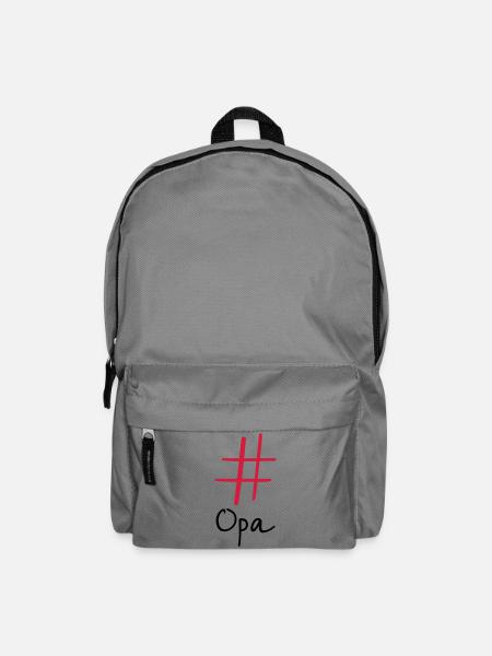#Opa Hashtag Social Media I Geschenkidee für Opa - Rucksack - Mittelgrau