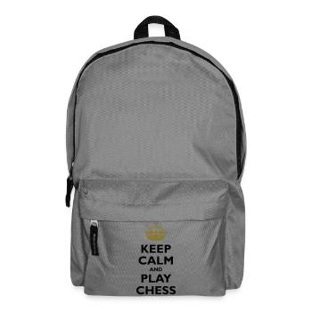 Keep calm and play chess - Backpack - elephant grey - Front