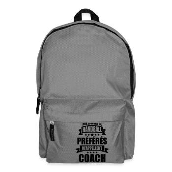 mes joueurs de handball préférés m'appellent coach - Sac à dos - gris éléphant - Devant
