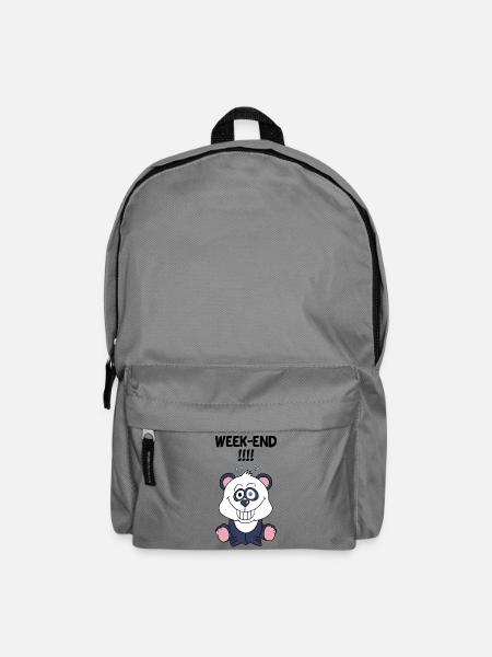 Panda-Wochenende - Rucksack - Mittelgrau
