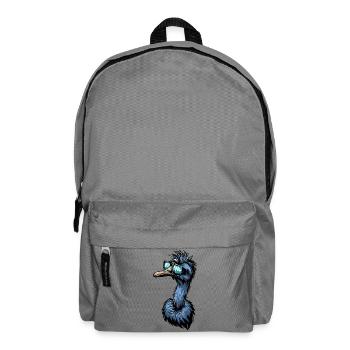 Emu & Ostrich with Cool Sunglasses - Backpack - elephant grey - Front