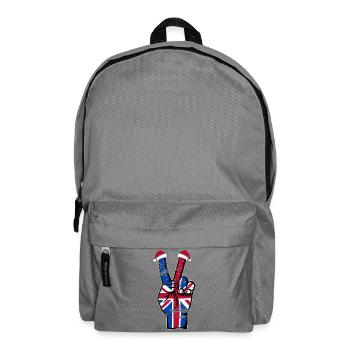 Britische Flagge Weihnachten Peace Symbol used - Rucksack - Mittelgrau - Vorne