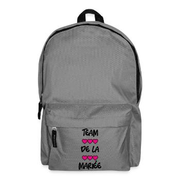 HOCHZEIT. ZUKÜNFTIGE BRAUT. Junggesellinnenabschied. MANNSCHAFT. TEAM BRIDAL - Rucksack - Mittelgrau - Vorne