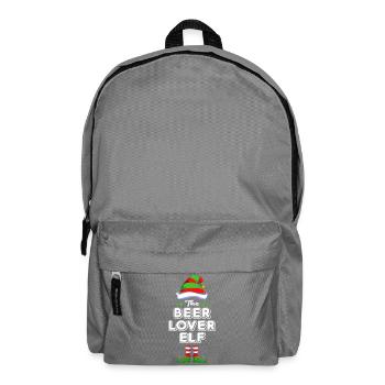 Elfe Elf Weihnachtsgeschenk Bier Party Alkohol - Rucksack - Mittelgrau - Vorne