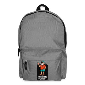 Vient de prendre sa retraite : riche, sage et très important - Sac à dos - gris éléphant - Devant