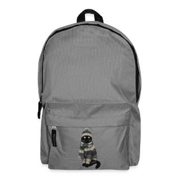 Katze im Strickpullover Winter Weihnachten - Rucksack - Mittelgrau - Vorne