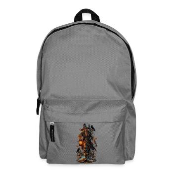 Herbstlicher Laternen-Hexe - Rucksack - Mittelgrau - Vorne