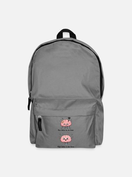 Mein Gehirn bei der Arbeit - Rucksack - Mittelgrau