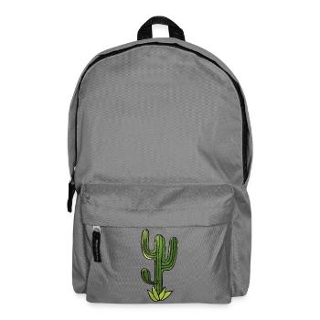 Gestreifte Kaktus-Linienzeichnung - Rucksack - Mittelgrau - Vorne