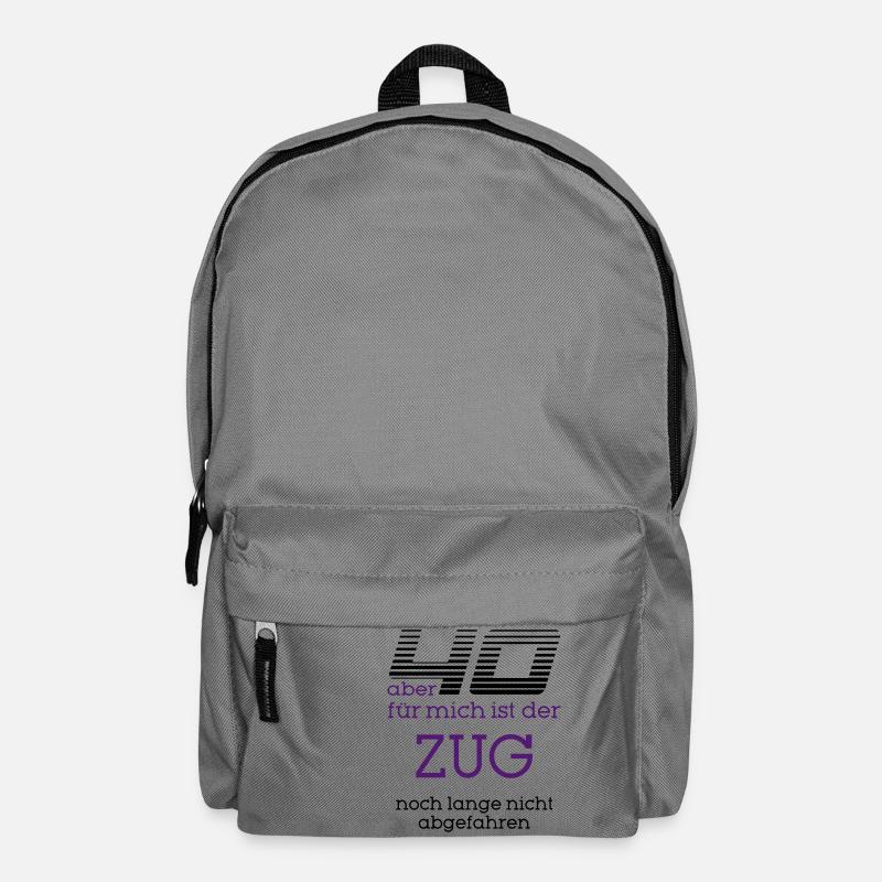 "40. Geburtstag - Zug" by Claudia-Moda - Rucksack - Mittelgrau