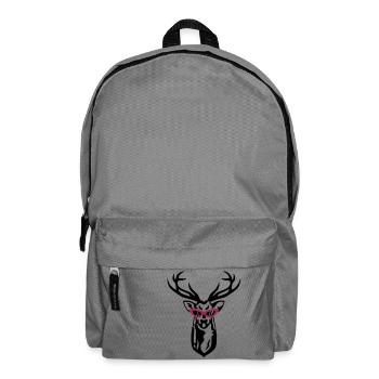Deer with retro glasses - Backpack - elephant grey - Front