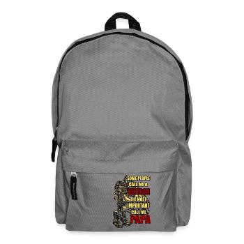Veteran Papa Vater Army Vatertag Soldat Geschenk - Rucksack - Mittelgrau - Vorne