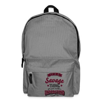 its a savage name surname thing - Backpack - elephant grey - Front