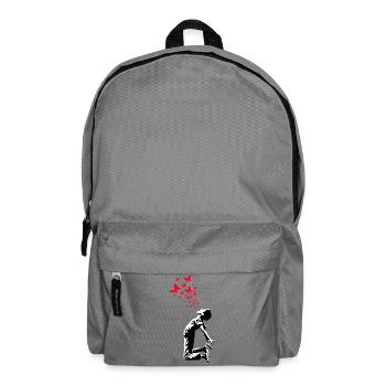Butterfly Boy Street Art Style - Backpack - elephant grey - Front