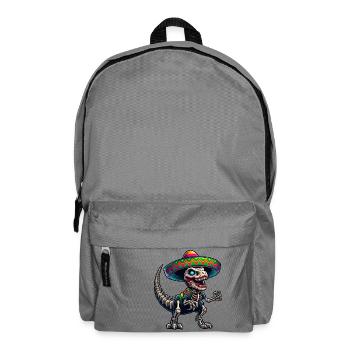 Cinco de Mayo T-Rex vs Zombies - Backpack - elephant grey - Front
