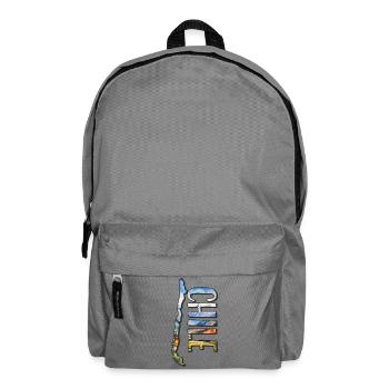 Aquarell Landkarte Chile - Rucksack - Mittelgrau - Vorne
