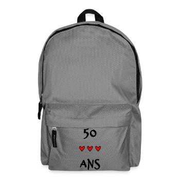50. 50 JAHRE. 50-JÄHRIGES JUBILÄUM. 50-JÄHRIGES JUBILÄUM. - Rucksack - Mittelgrau - Vorne