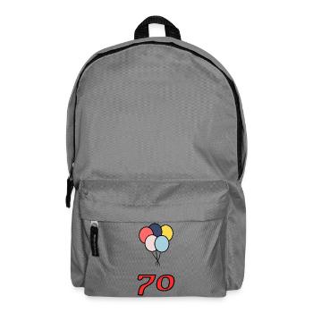 70. 70 ANS. 70e ANNIVERSAIRE. ANNIVERSAIRE 70 ANS. - Sac à dos - gris éléphant - Devant
