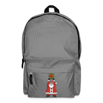 Der Weihnachtsmann ist mit Geschenken gekommen - Rucksack - Mittelgrau - Vorne