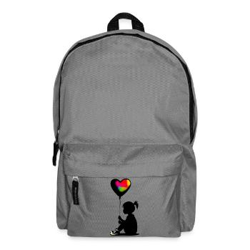 Amour du cœur - Sac à dos - gris éléphant - Devant