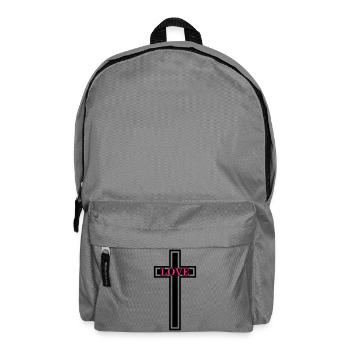 Cross Christian Love - Backpack - elephant grey - Front