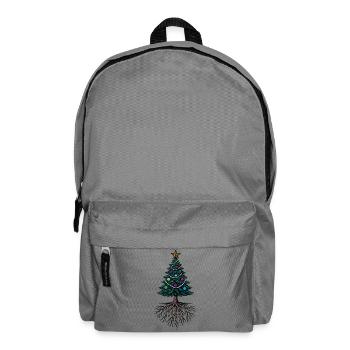 Christmas tree with roots – festively rooted - Backpack - elephant grey - Front