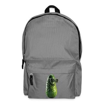 Cornichon de concombre avec lunettes de soleil - Sac à dos - gris éléphant - Devant