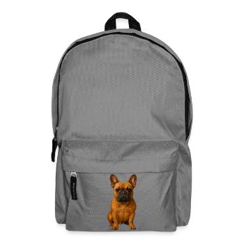 Frenchie Portrait Pose Puissante - Sac à dos - gris éléphant - Devant