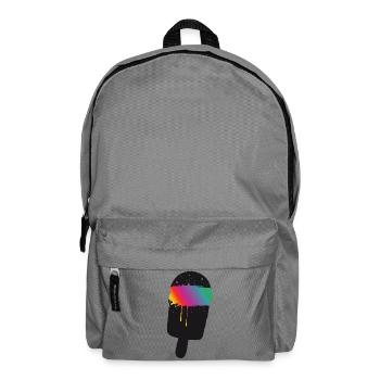 Regenbogen Eis Silhouette Street Art Style  - Rucksack - Mittelgrau - Vorne