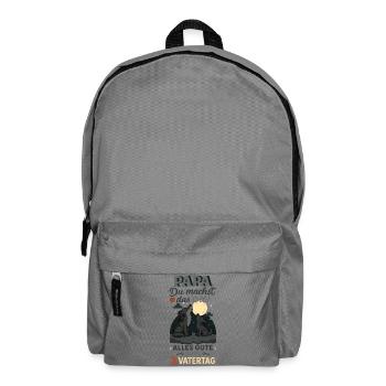 Papa, du machst das toll – 3. Vatertag - Rucksack - Mittelgrau - Vorne