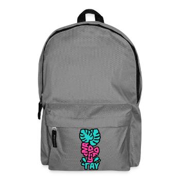 Vacay Vibes Schriftzug Grafik - Rucksack - Mittelgrau - Vorne
