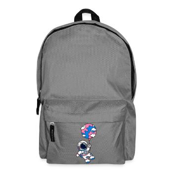 Astronaut Planet Luftballon Weltraum Vektor Shirt - Rucksack - Mittelgrau - Vorne