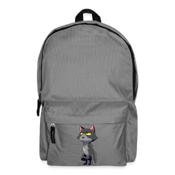 Katze Augenrollen Humor - Rucksack - Mittelgrau - Vorne